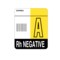 Nevs Label, A Rh Negative 2" x 1-5/8" White w/Yellow & Black LBB-21 - alternate 1